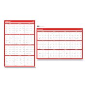 Universal Erasable Wall Calendar, 24 x 36, White/Red, 2021 71004
